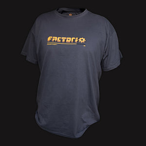 Dark Grey Factorio Shirt - Logo - OLD DESIGN