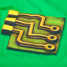 Kelly Green Factorio Shirt  - Electric Circuit