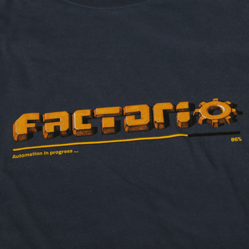 Dark Grey Factorio Shirt - Logo