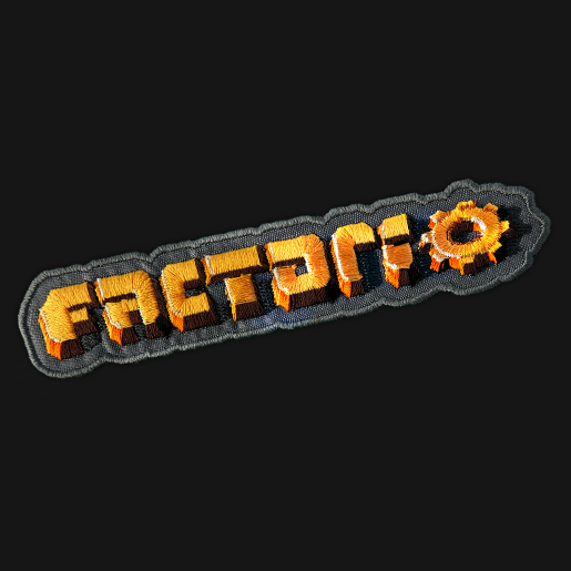 Embroidered Fabric Patch - Factorio logo