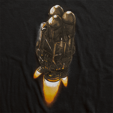 Ladies Black Factorio Shirt - Rocket